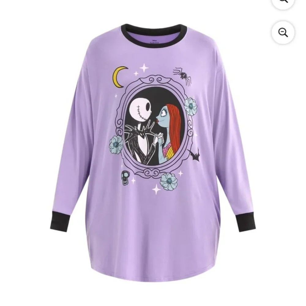 Disney's Nightmare Before Christmas Women's Sleepshirt PJ NBC New L 12-14 - Picture 4 of 11